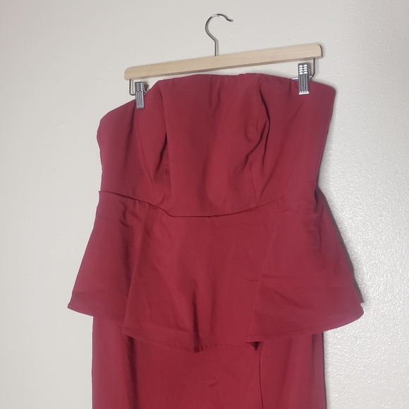 NWT Torrid Peplum Bengaline Red Gown Dress - Picture 5 of 10
